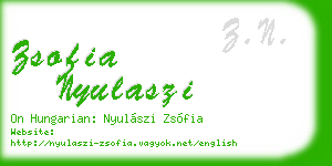 zsofia nyulaszi business card